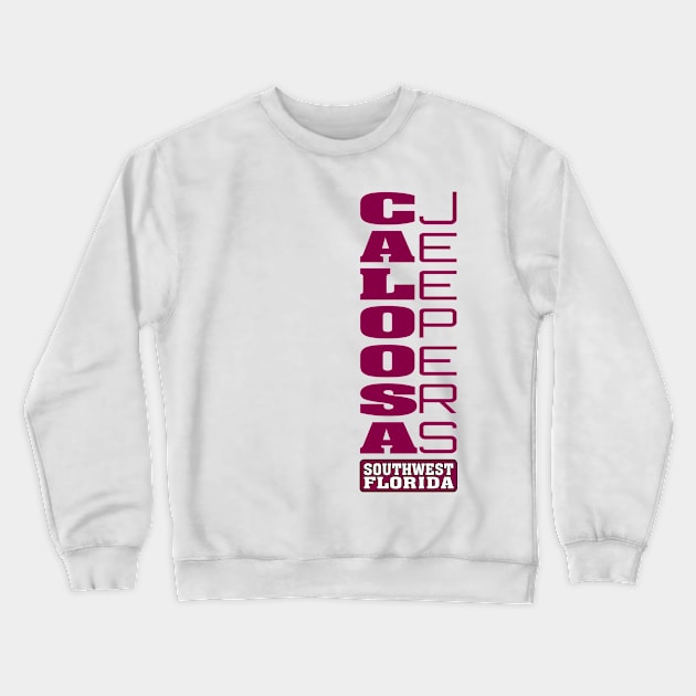 Maroon Vertical Logo Crewneck Sweatshirt by Caloosa Jeepers 